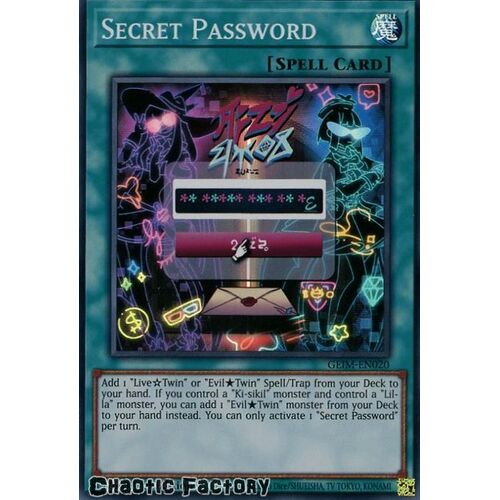 GEIM-EN020 Secret Password Super Rare 1st Edition NM