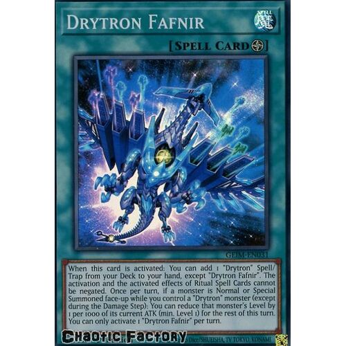 GEIM-EN031 Drytron Fafnir Super Rare 1st Edition NM
