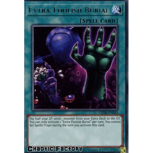 GEIM-EN043 Extra-Foolish Burial Rare 1st Edition NM