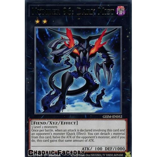 GEIM-EN052 Number 96: Dark Mist Rare 1st Edition NM