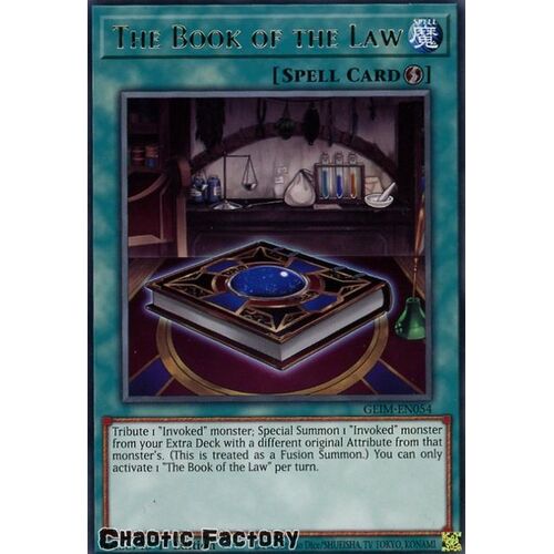 GEIM-EN054 The Book of the Law Rare 1st Edition NM