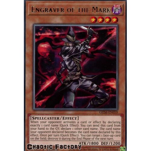 GEIM-EN059 Engraver of the Mark Rare 1st Edition NM