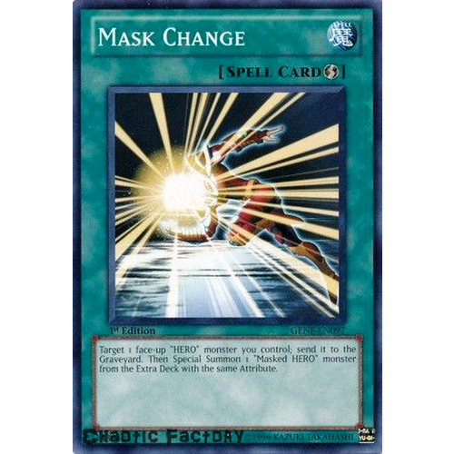 Yugioh Mask Change - GENF-EN097 - Common 1st Edition NM