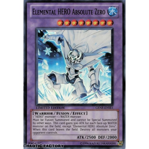 GENF-ENSE1 Elemental Hero Absolute Zero - GENF-ENSE1 - Limited Edition Super Rare NM