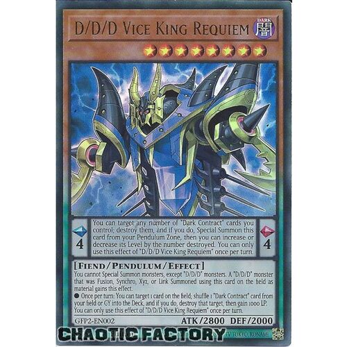 GFP2-EN002 D/D/D Vice King Requiem Ultra Rare 1st Edition NM