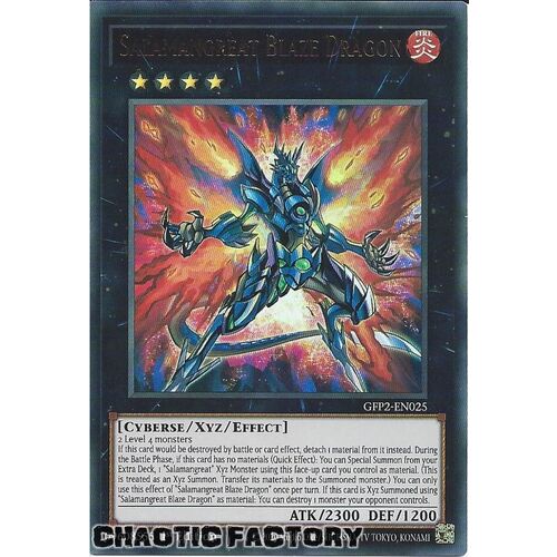 GFP2-EN025 Salamangreat Blaze Dragon Ultra Rare 1st Edition NM