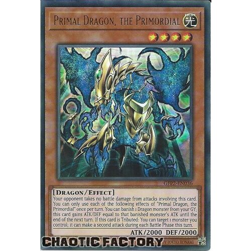GFP2-EN036 Primal Dragon, the Primordial Ultra Rare 1st Edition NM