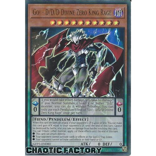 GFP2-EN080 Go! - D/D/D Divine Zero King Rage Ultra Rare 1st Edition NM
