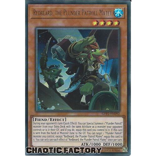 GFP2-EN092 Redbeard, the Plunder Patroll Matey Ultra Rare 1st Edition NM
