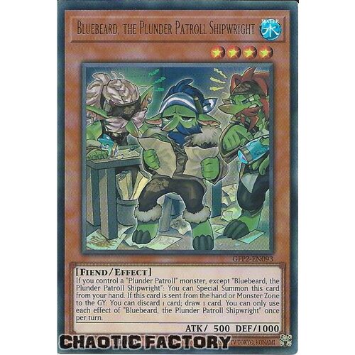 GFP2-EN093 Bluebeard, the Plunder Patroll Shipwright Ultra Rare 1st Edition NM