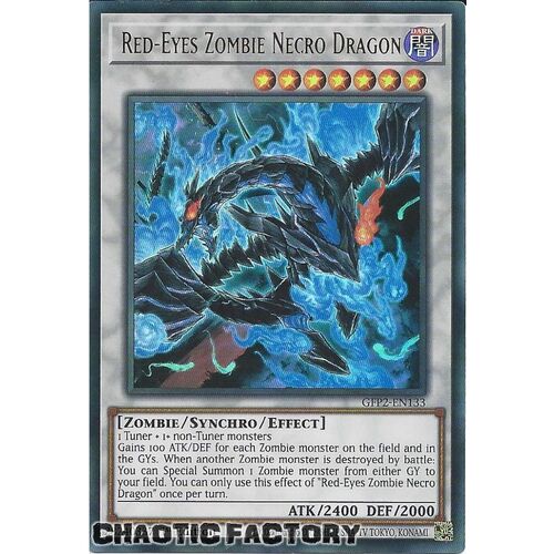 GFP2-EN133 Red-Eyes Zombie Necro Dragon Ultra Rare 1st Edition NM