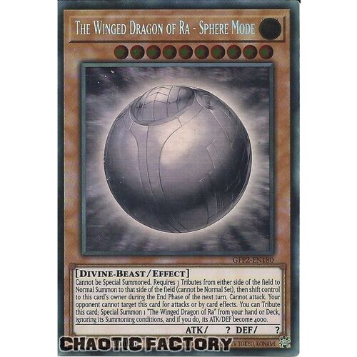 GFP2-EN180 The Winged Dragon of Ra - Sphere Mode Ghost Rare 1st Edition NM