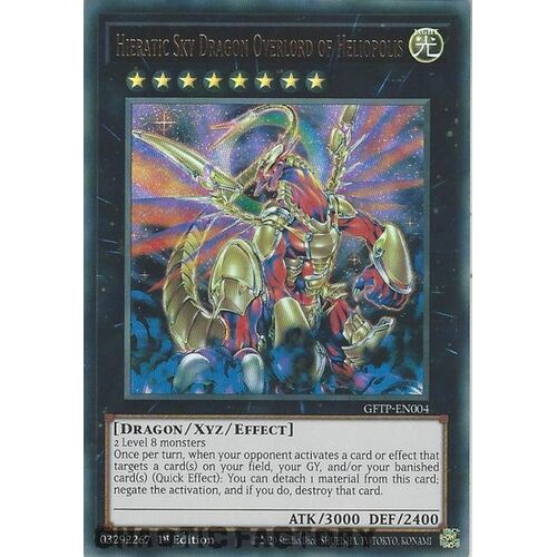 GFTP-EN004 Hieratic Sky Dragon Overlord of Heliopolis Ultra Rare 1st Edition NM
