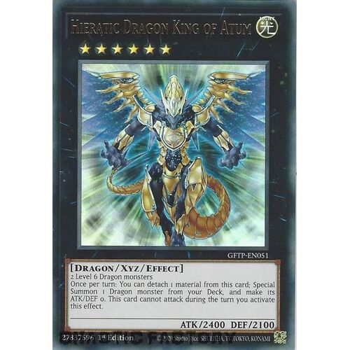 GFTP-EN051 Hieratic Dragon King of Atum Ultra Rare 1st Edition NM