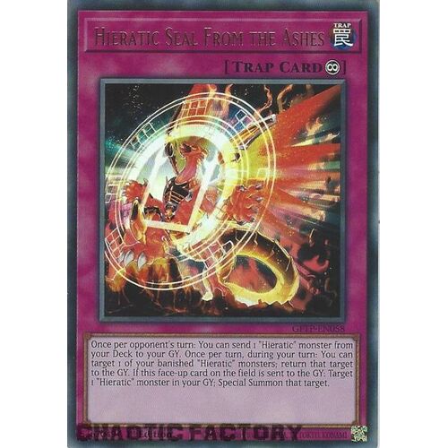GFTP-EN058 Hieratic Seal From the Ashes Ultra Rare 1st Edition NM