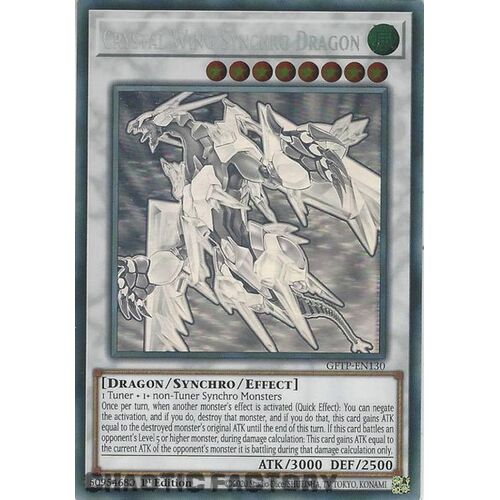 GFTP-EN130 Crystal Wing Synchro Dragon Ghost Rare 1st Edition NM
