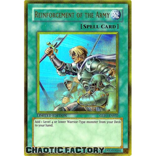 GLD1-EN032 Reinforcement Of The Army Gold Ultra Rare LIMITED EDITION NM