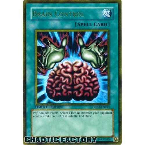 GLD1-EN033 Brain Control Gold Ultra Rare LIMITED EDITION NM