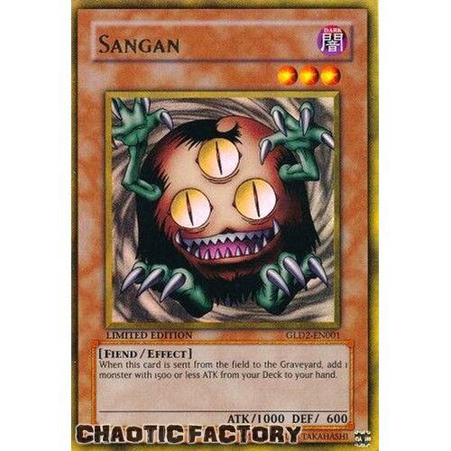 GLD2-EN001 Sangan Gold Ultra Rare LIMITED EDITION NM