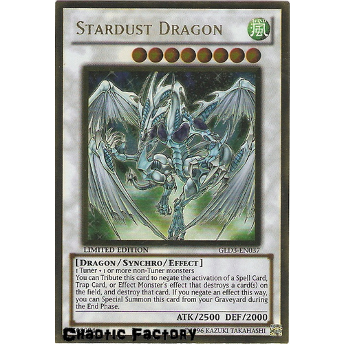 Stardust Dragon - GLD3-EN037 - Gold Rare NM