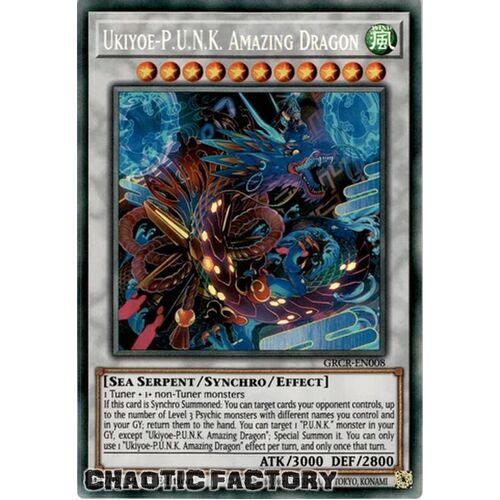COLLECTORS RARE GRCR-EN008 Ukiyoe-P.U.N.K. Amazing Dragon 1st Edition NM