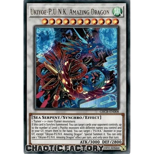 GRCR-EN008 Ukiyoe-P.U.N.K. Amazing Dragon Ultra Rare 1st Edition NM