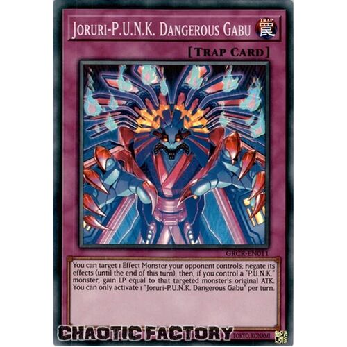 GRCR-EN011 Joruri-P.U.N.K. Dangerous Gabu Super Rare 1st Edition NM