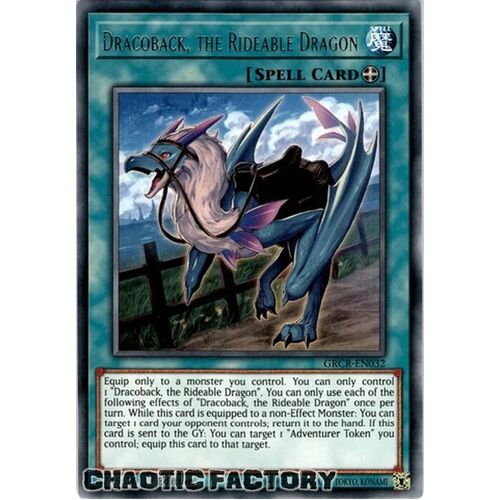 GRCR-EN032 Dracoback, the Rideable Dragon Rare 1st Edition NM