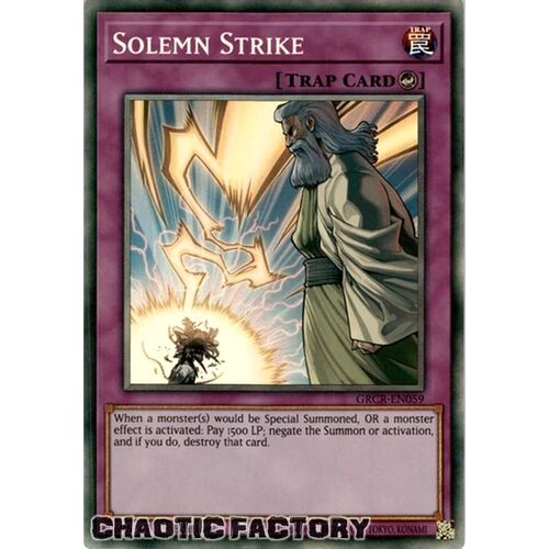 COLLECTORS RARE GRCR-EN059 Solemn Strike 1st Edition NM