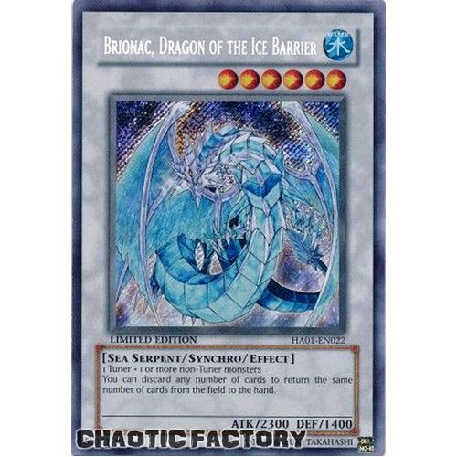 HA01-EN022 Brionac, Dragon Of The Ice Barrier Secret Rare LIMITED EDITION NM