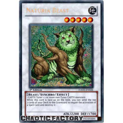 HA02-EN026 Naturia Beast Secret Rare 1st Edition NM