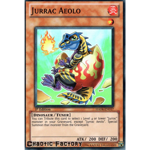 Jurrac Aeolo - HA04-EN017 - Super Rare NM 1st Edition