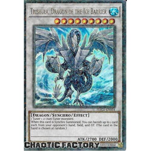 HAC1-EN054 Trishula, Dragon of the Ice Barrier Duel Terminal Ultra Parallel Rare 1st Edition NM