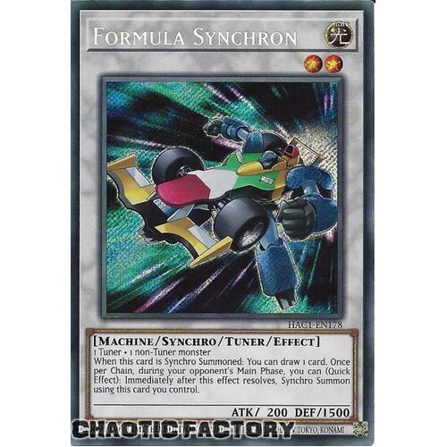 HAC1-EN178 Formula Synchron Secret Rare 1st Edition NM