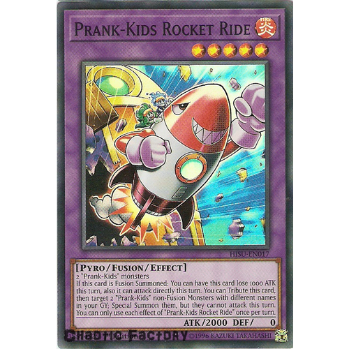 Yugioh HISU-EN017 Prank-Kids Rocket Ride Super Rare 1st Edition NM