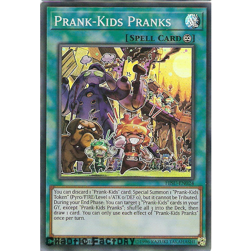 Yugioh HISU-EN024 Prank-Kids Pranks Super Rare 1st Edition NM