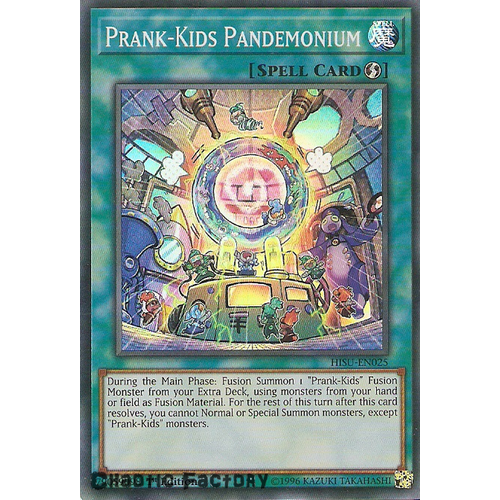 Yugioh HISU-EN025 Prank-Kids Pandemonium Super Rare 1st Edition NM
