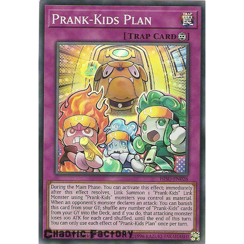 Yugioh HISU-EN026 Prank-Kids Plan Super Rare 1st Edition NM