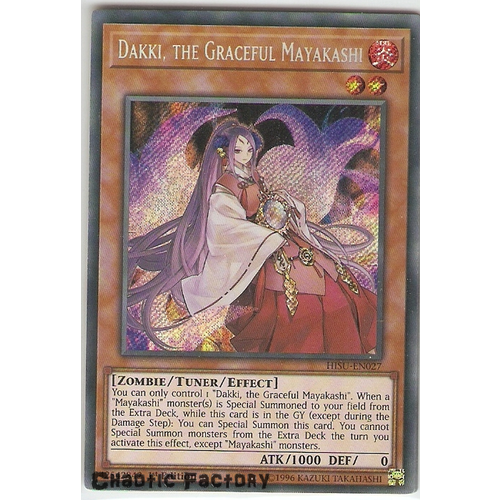 Yugioh HISU-EN027 Dakki, the Graceful Mayakashi Secret Rare 1st Edition NM