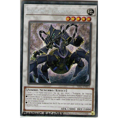 Yugioh HISU-EN033 Tsuchigumo, the Poisonous Mayakashi Secret Rare 1st Edition NM
