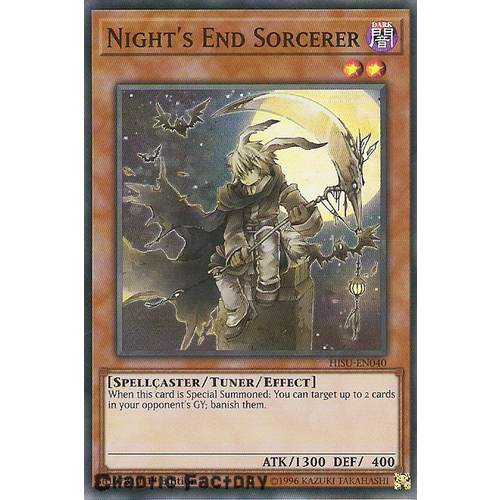 Yugioh HISU-EN040 Night's End Sorcerer Super Rare 1st Edition NM