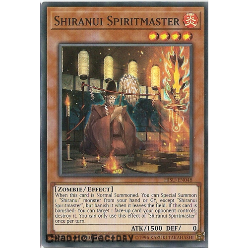 Yugioh HISU-EN048 Shiranui Spiritmaster Super Rare 1st Edition NM