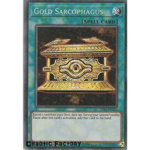 HISU-EN051 Gold Sarcophagus Secret Rare 1st Edition NM