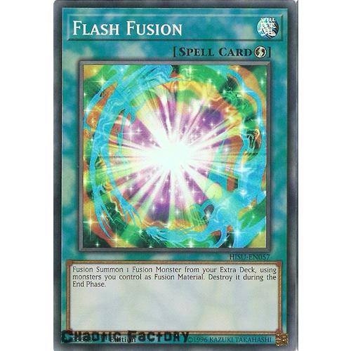 Yugioh HISU-EN057 Flash Fusion Super Rare 1st Edition NM