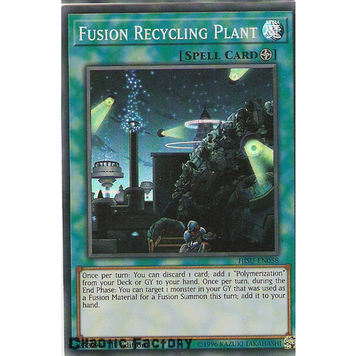 Yugioh HISU-EN058 Fusion Recycling Plant Super Rare 1st Edition NM