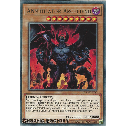 IGAS-EN000 Annihilator Archfiend Rare 1st Edition NM