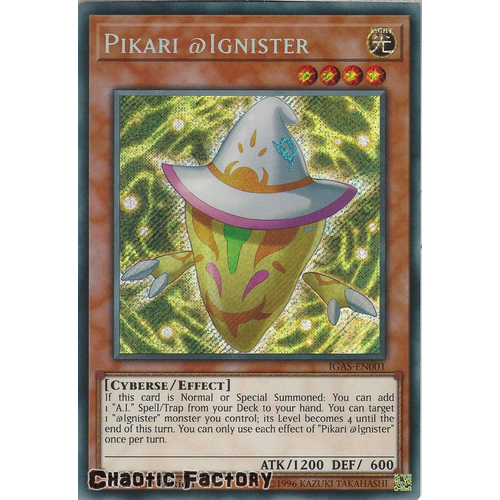 IGAS-EN001 Pikari @Ignister Secret Rare 1st Edition NM