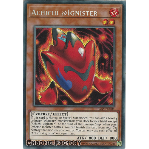 IGAS-EN004 Achichi @Ignister Secret Rare 1st Edition NM