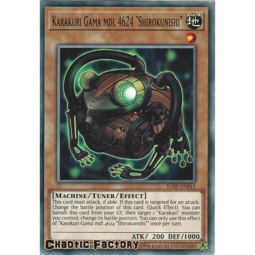 IGAS-EN015 Karakuri Gama mdl 4624 Shirokunishi Common 1st Edition NM
