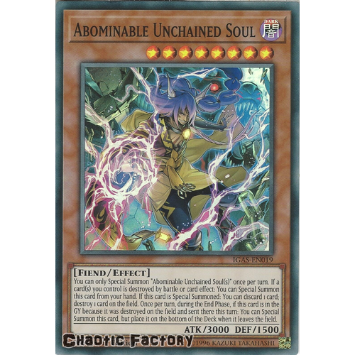 IGAS-EN019 Abominable Unchained Soul Super Rare 1st Edition NM